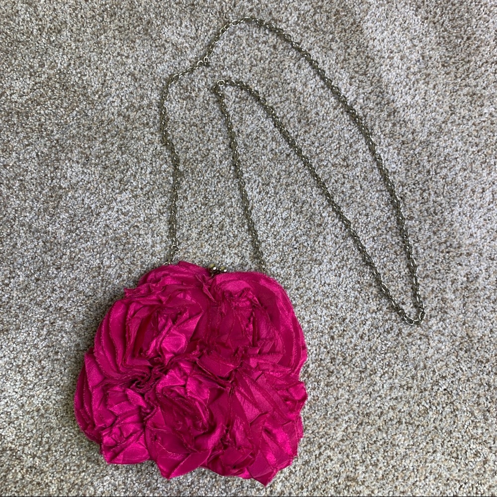 Pink Floral Crossbody Purse